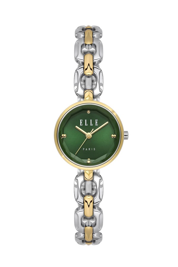 ELLE 24 mm Kadın Gümüş Metal Yuvarlak Kol Saati 