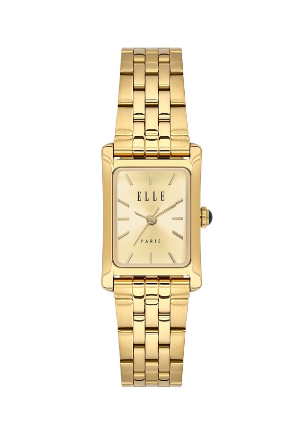 ELLE 38 mm Kadın Altın Metal Dikdörtgen Kol Saati