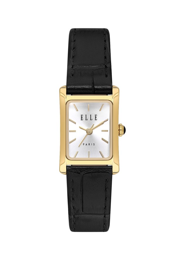 ELLE 38 mm Kadın Siyah Deri Dikdörtgen Kol Saati